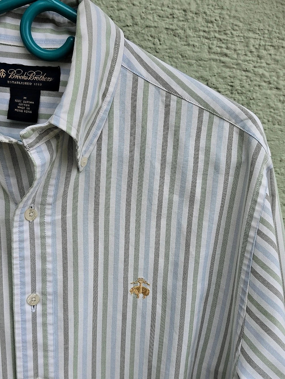 Brooks Brothers (Hong Kong) Men's Striped Multi-Color Supima Cotton Luxury Shirt